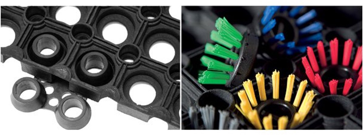 miltex reinigingsborstels voor ringrubbermat, groen, 10 stuks
