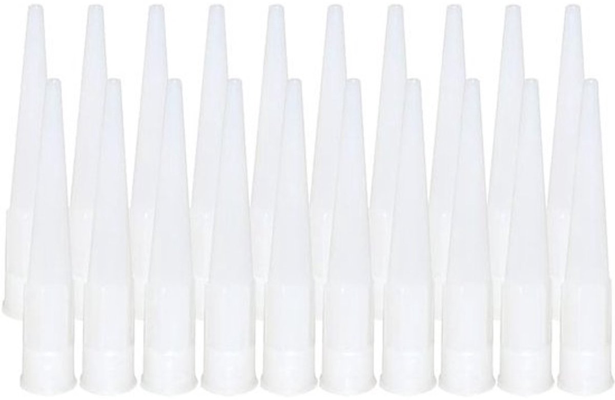 Mondstukken voor kitpistool - Kitapplicator - Voor het aanbrengen van kit - Gelijkmatige vulling - Binnendiameter 0.3mm