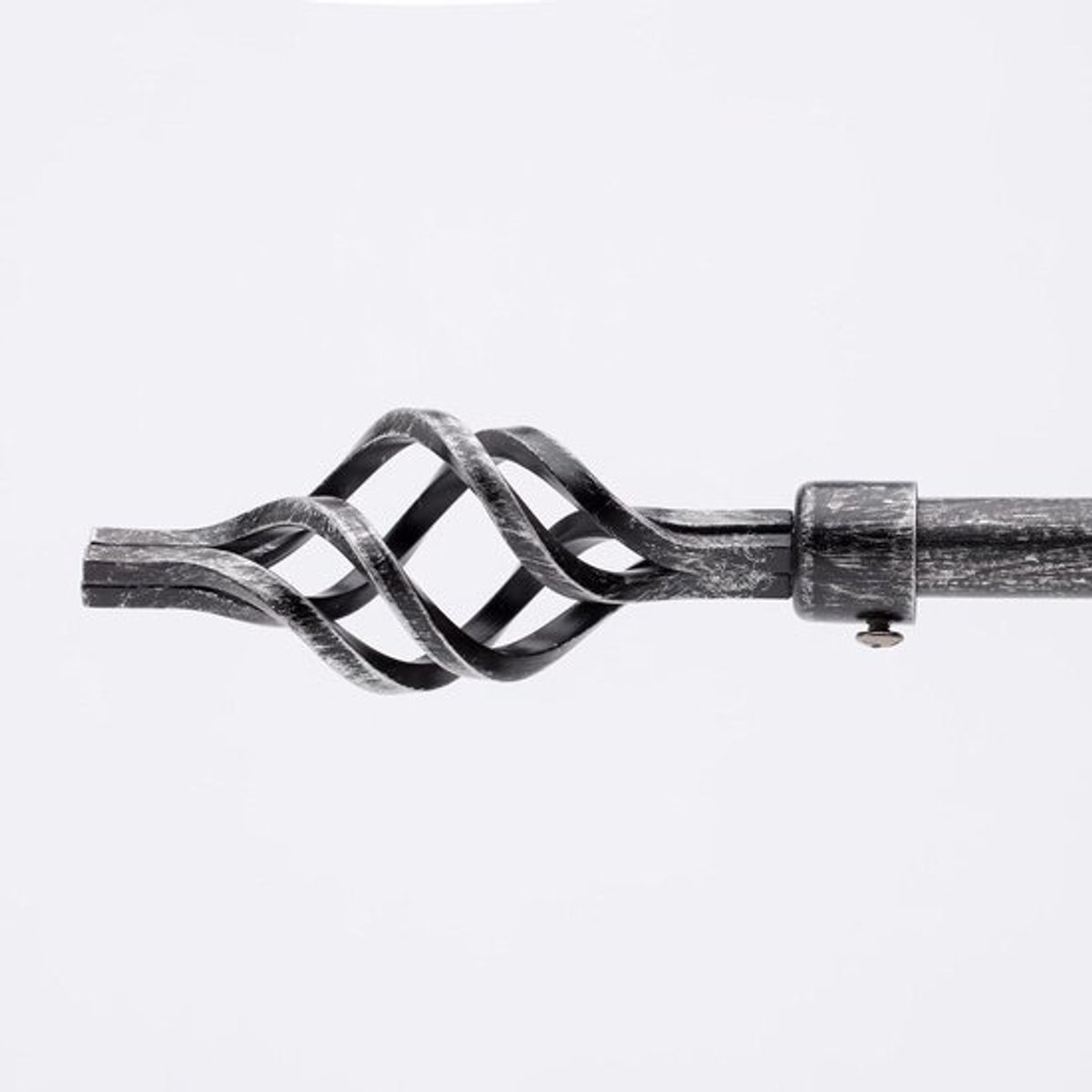 Set roedehouders - Gordijnbeugels - Voor decoratief ophangen - Wandmontage - 2 meter - Zilver