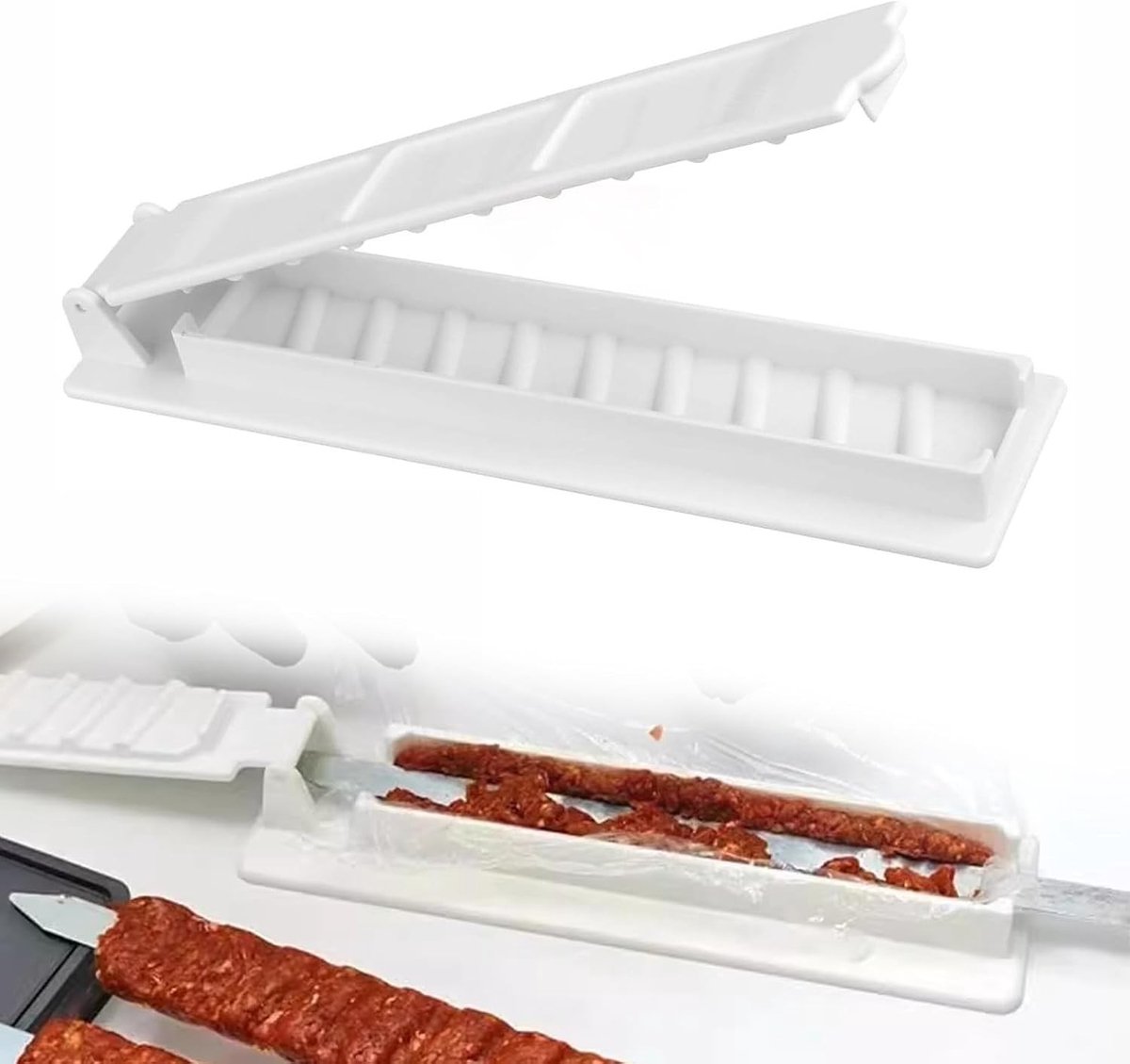 Kebab Maker voor Handmatig Gebruik, Ideaal voor Gezinnen, Buitenpicknicks en Kamperen met Kebab Mallen en Persen