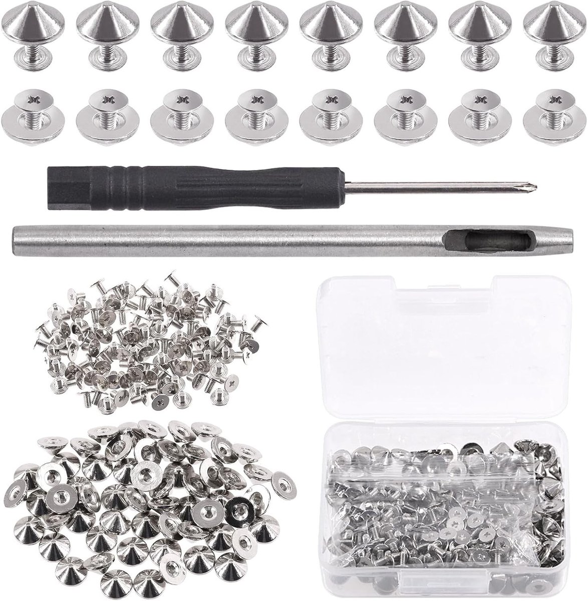 Punk Spikes en Studs voor Kleding, Schoenen en Leren Creaties - Perfect voor DIY Mode en Accessoires