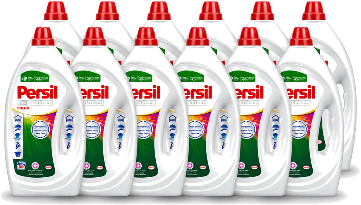 12 x Persil Professional Color - Vloeibaar Wasmiddel - Gekleurde Was - 88 Wasbeurten - Voordeelverpakking - 12 stuks