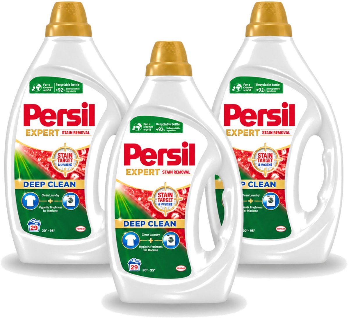 3 x Persil Expert - Vlekverwijdering - Vloeibaar Wasmiddel - Witte en Gekleurde Was - 29 Wasbeurten - Voordeelverpakking - 3 stuks