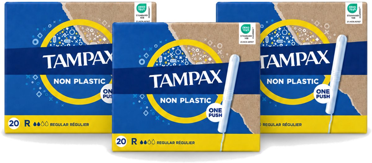 3 x Tampax – Tampons – Regular – Kartonnen inbrenghuls - Voordeelverpakking - 3 stuks