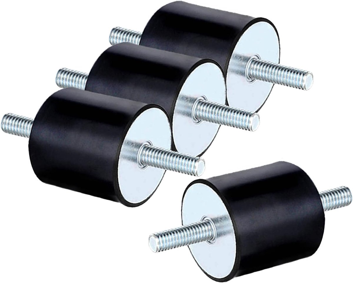 Rubber Mounts M8 4pcs Anti Vibration Mount Rubber Insulation Mounts Shock Absorber For Air Compressors Diesel Engines - ShopVlot