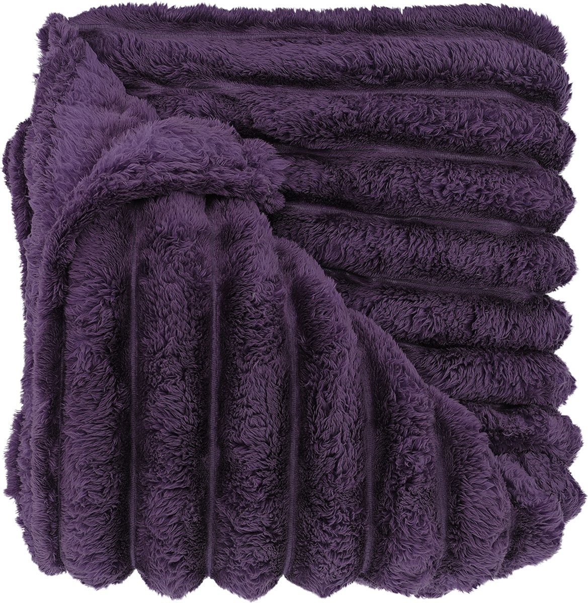 Unique Living Plaid Romee 150x200cm - Dark Purple Paars