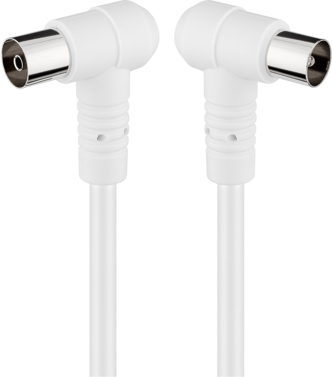 Image of Goobay Angled Antenna Cable (80 dB), Double Shielded 1.5 m