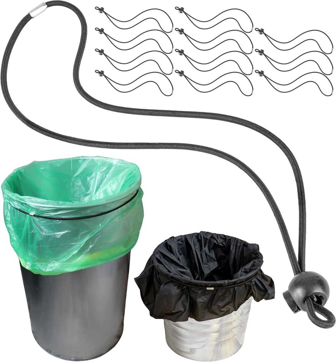 Universele Rubber Band voor Afvalbakken - 70 cm Elastische Ring - Voor een stevige grip - Geschikt voor 50L containers - ShopVlot