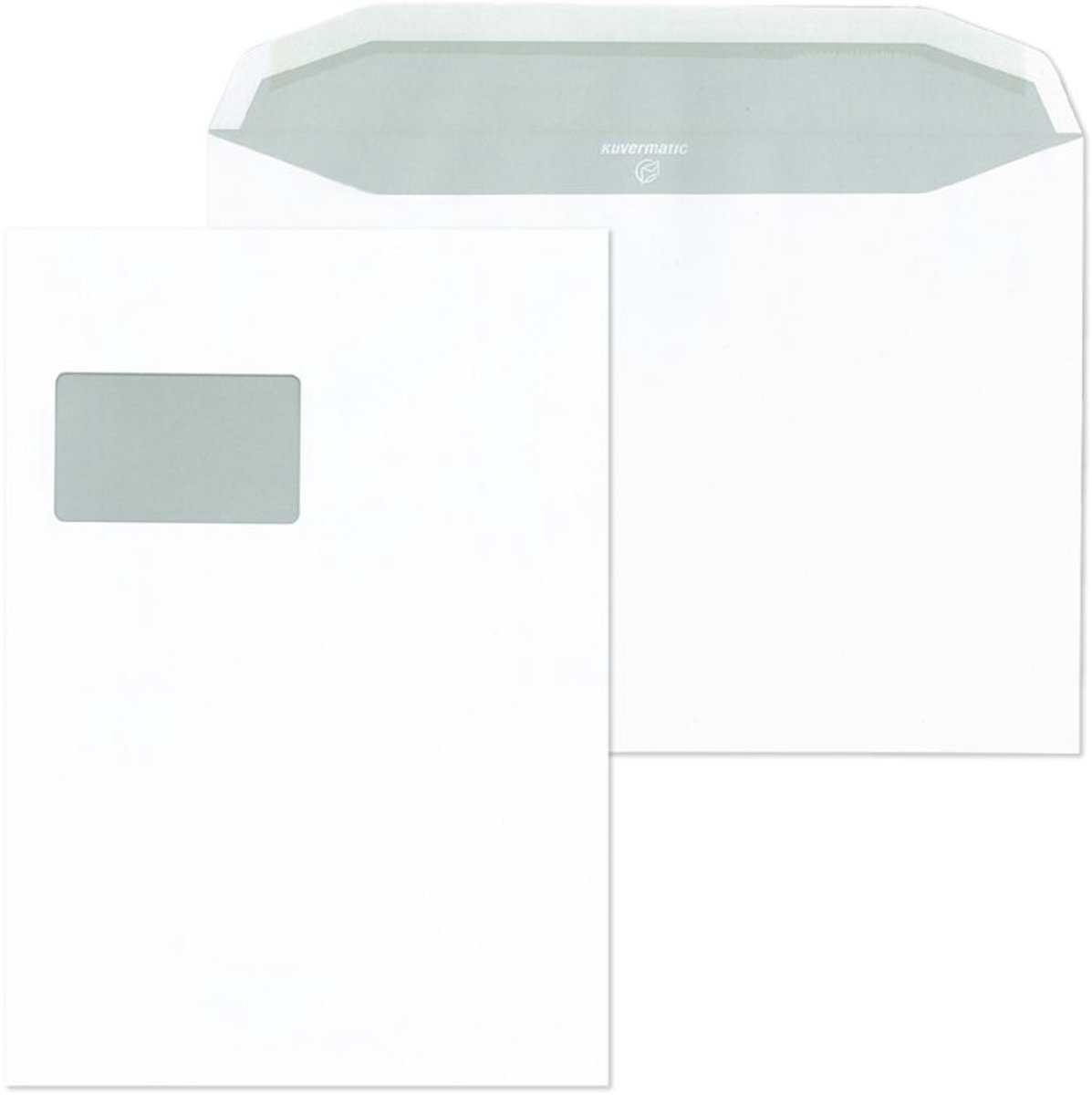 MAILmedia enveloppen Kuvermatic C4, wit, met venster, 500 stuks