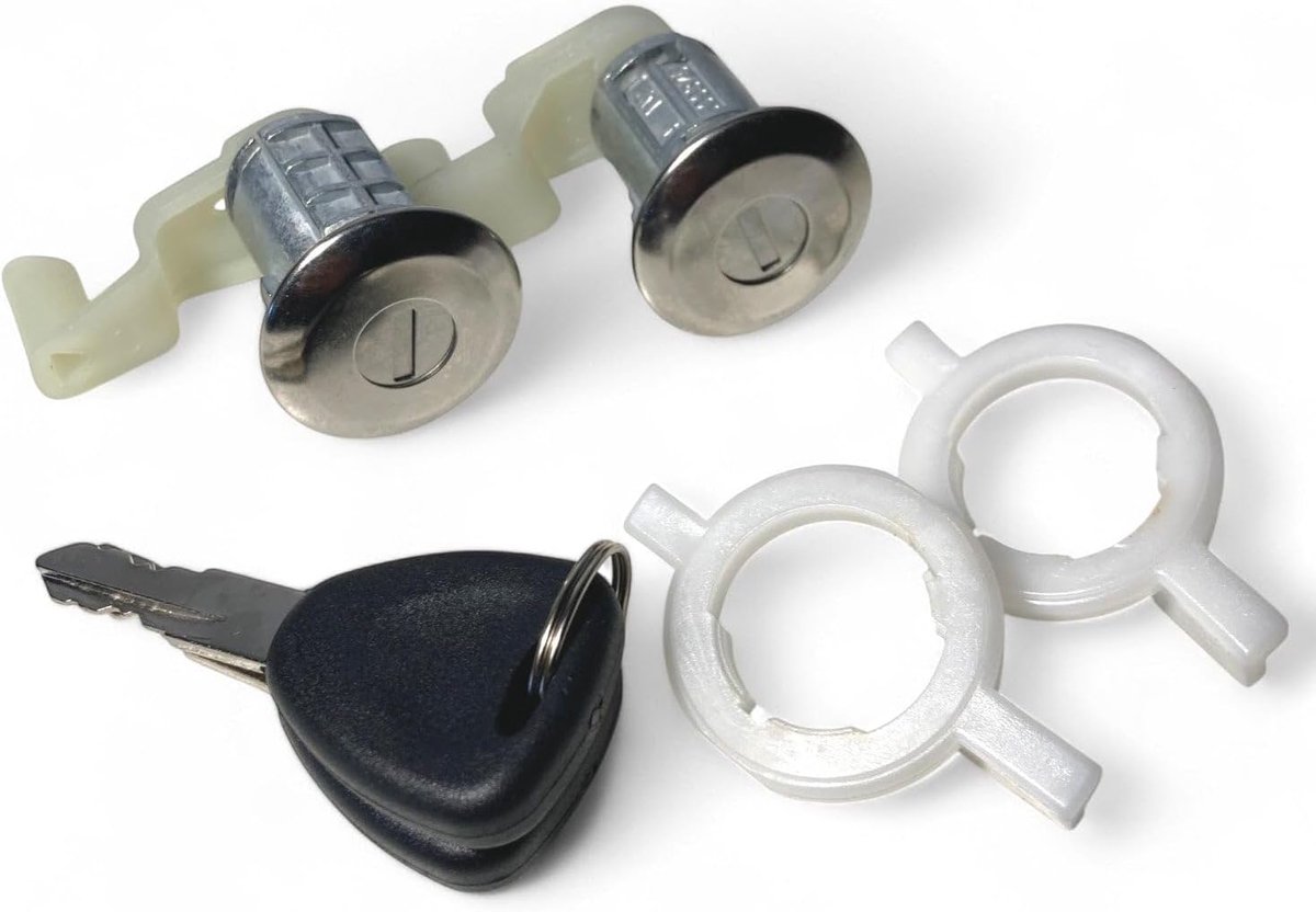 Autocraft - (2 pieces) left and right door cylinder with keys, compatible with Renault Megane 1 Scenic 1 Clio 2 Master - ShopVlot