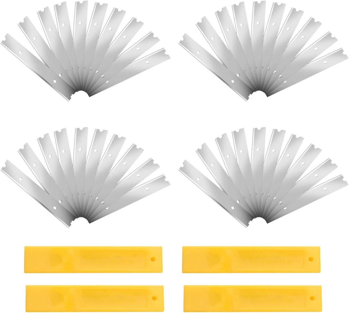 40pcs Scraper Replacement Blades 100mm Carbon Steel Blades for Paint Scraper, Carpet Scraper, Wallpaper Scraper - ShopVlot
