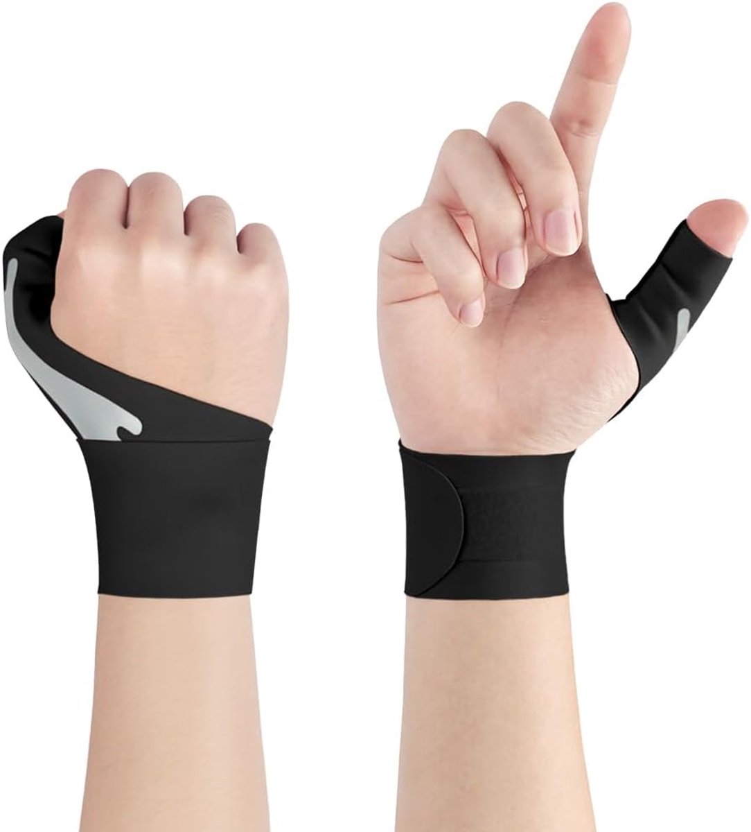 Beugo Wrist and Thumb Rest, 2 Pcs Thumb Rest Bracelet Strap, Breathable and Adjustable Thumb Compression Sleeve - ShopVlot
