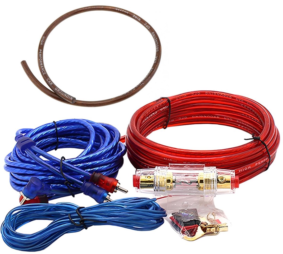Kabelset versterker 6AWG - 2000W vermogen - hoge kwaliteit - ideale installatie voor auto - ShopVlot