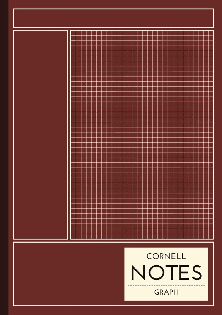 Cornell Notes Graph: B5 Notebook - 108 Graph Pages with Cornell Layout and Contents - ShopVlot
