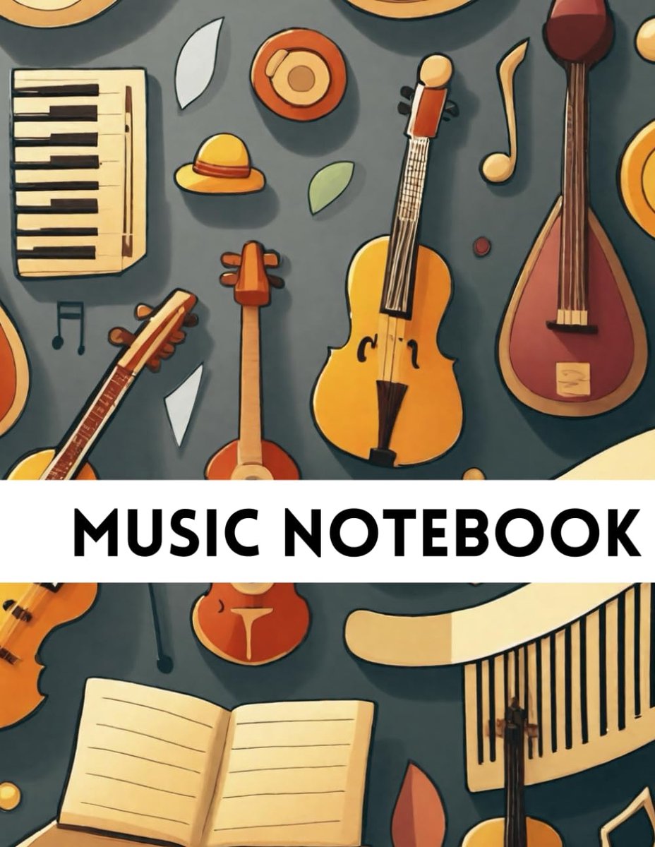 Blank Sheet Music Notebook: A4, 120 Numbered Pages, Index, Additional Space Into Lines and Staves, 10 Staves per Page - ShopVlot