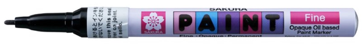 SAKURA Paint Marker fijn, zwart, 2 mm, aluminium schacht