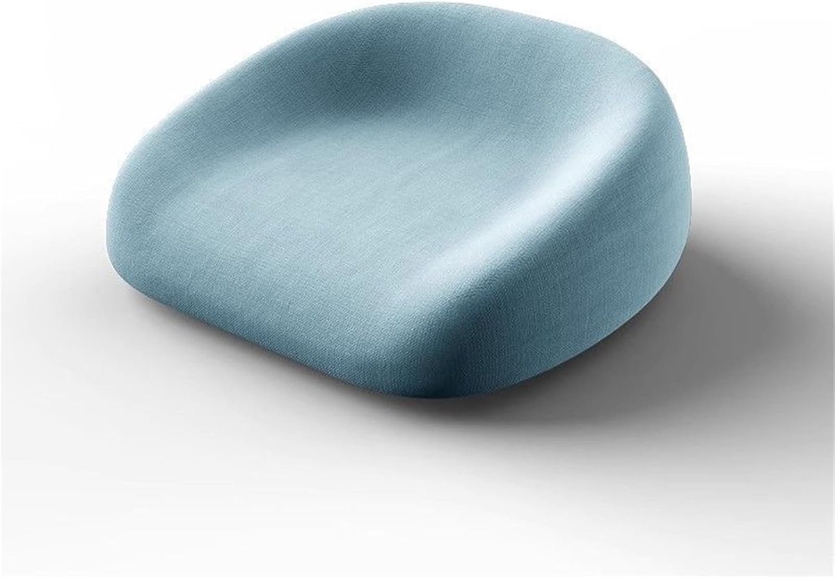 Kinderstoelverhoger geschikt voor kinderen van 4-12 jaar, draagbaar, wasbaar, verhoogd kussen geschikt voor 2 veiligheidsgespen (35 * 38 * 6 cm, blauw)