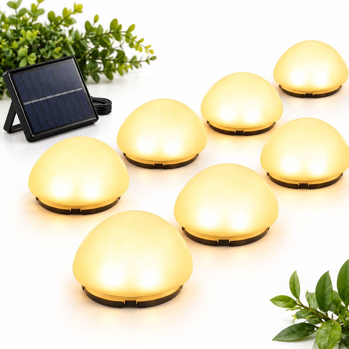 VHV - Zonne Energie Tuinverlichting 2-Pack - Kiezelsteen Design - IP65 Waterdicht - Automatisch Aan/Uit - Voor Buiten en Terras - 6-8 Uur Verlichting - Decoratief en Praktisch - solar tuinverlichting