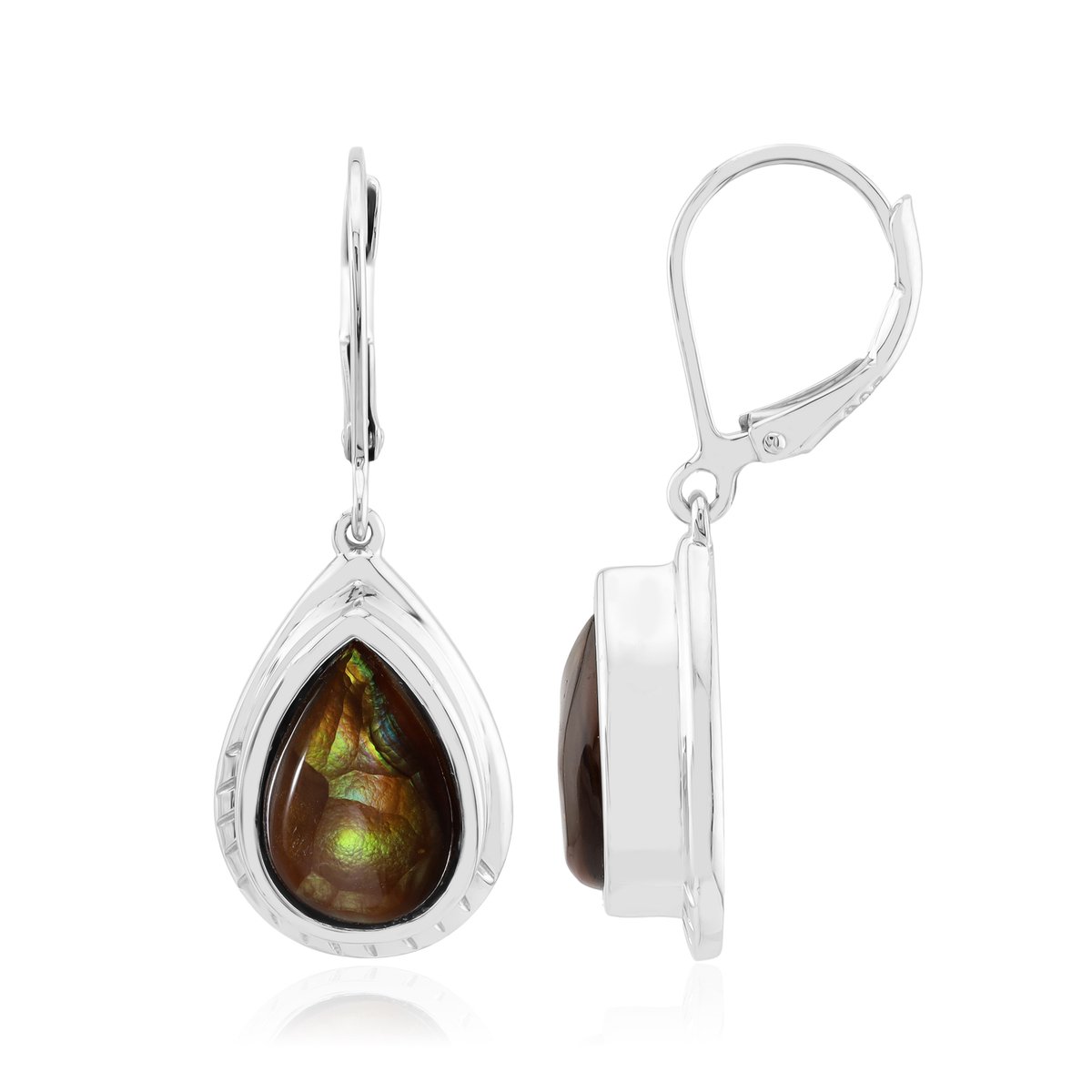 Cavill - 925 Sterling Zilver Oorbellen - 6,7 Ct Mexicaanse Vuuragaat Druppelvorm - Elegante Dames Sieraden - Stijlvolle Hangoorbellen