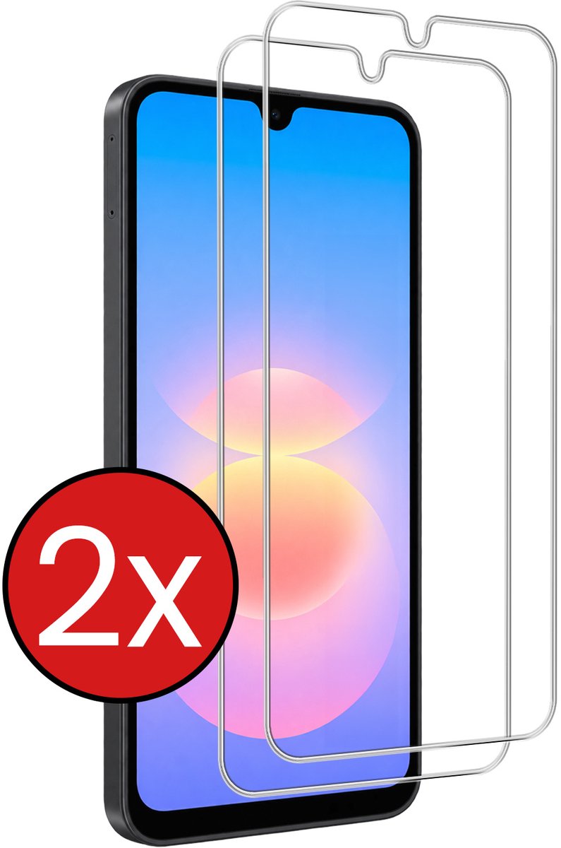 Screenprotector - 2 Stuks - Geschikt voor Samsung Galaxy A18 - Extra Sterk - Beschermglas - Gehard Glas - Tempered Glass - Screen Protector