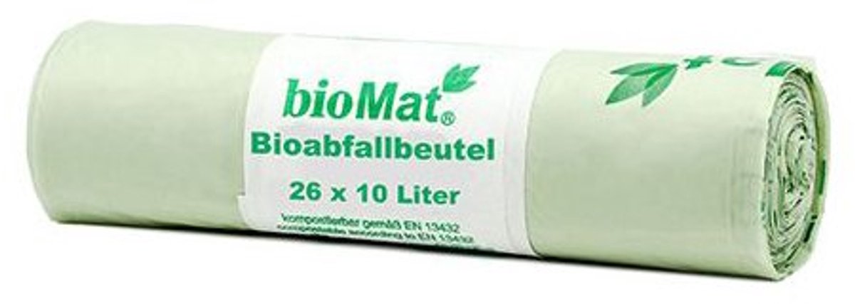 bioMAT biologisch afbreekbare afvalzakken, groen, 26 stuks