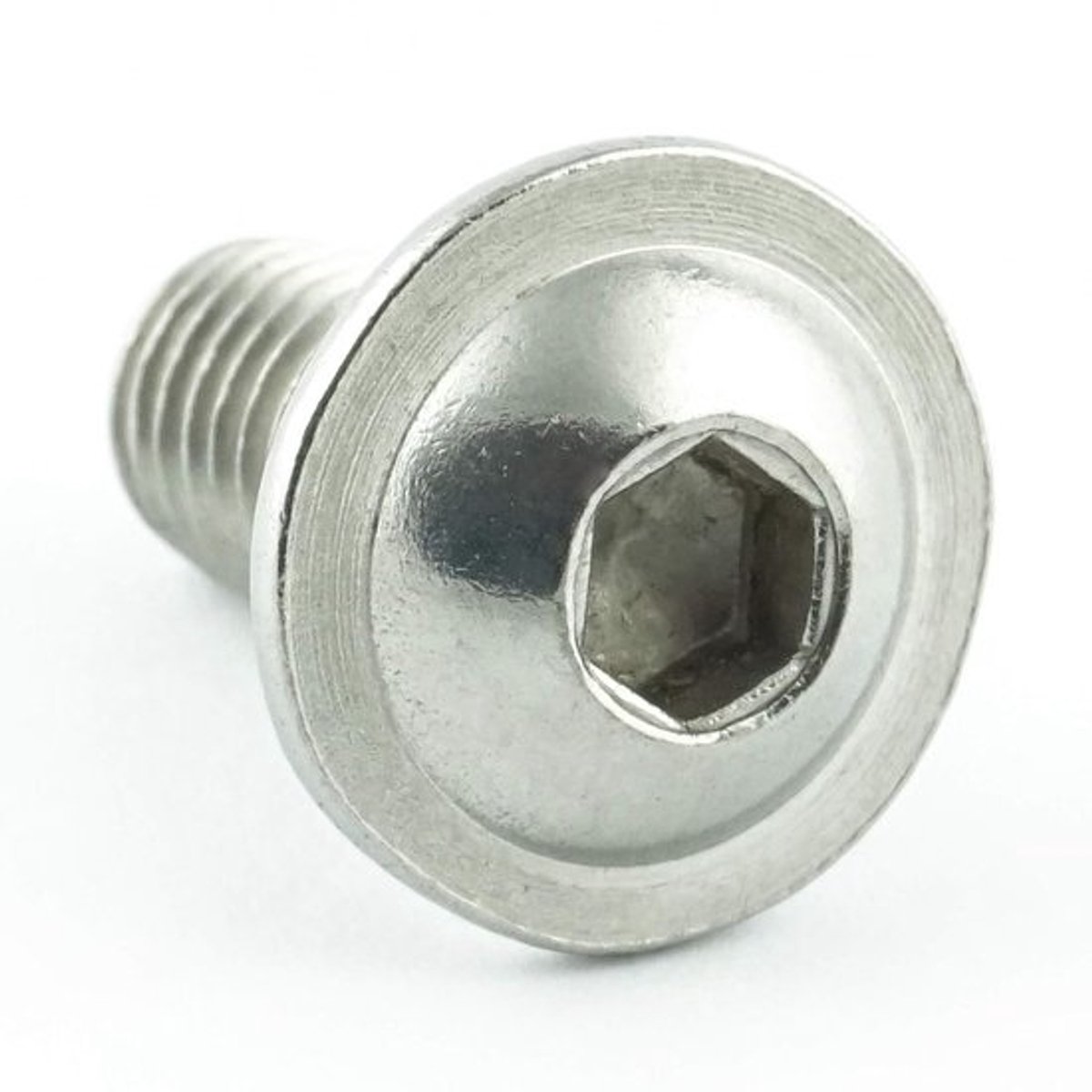 Lenskopschroeven - Met binnenzeskantflens - Voor machinebevestiging - Roestvrij staal A2 - M8 x 16 mm - Zilverkleurig