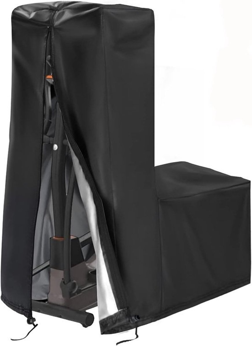 Hoes voor elliptische oefenmachine - Beschermhoes voor trainer - Voor thuisgebruik en buiten - Waterdicht en uv-bestendig - 180x74x165 cm - Zwart