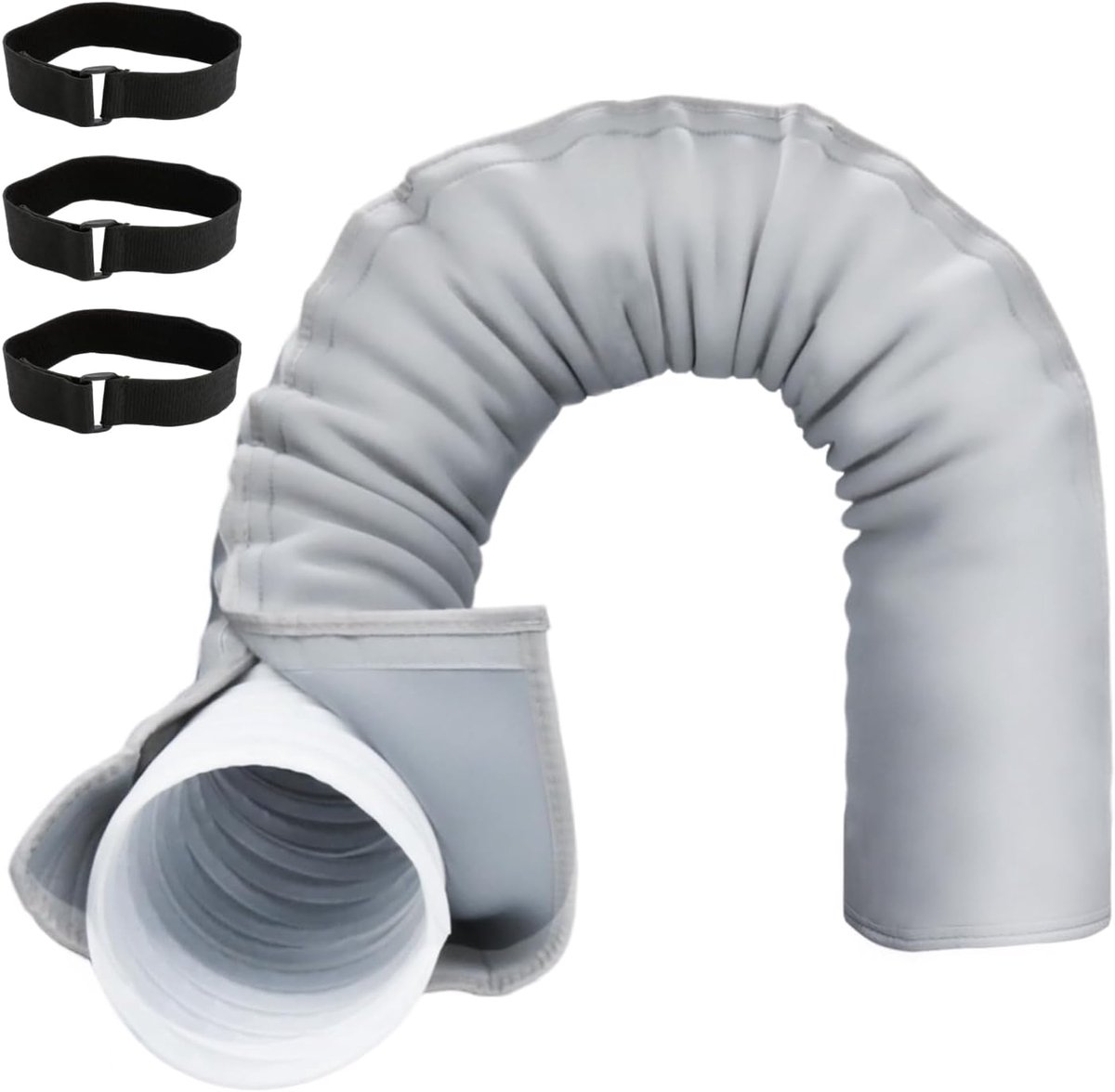 Airconditionerslangbescherming - Airconditionerleidingsisolatie - Draagbaar - PVC - Voor afvoerleidingen met een diameter van 12,7 tot 15 cm - Lichtgrijs
