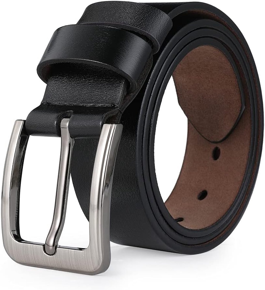 VRLEGEND Men's Full Leather Belt Buffalo Leather Belt - ShopVlot
