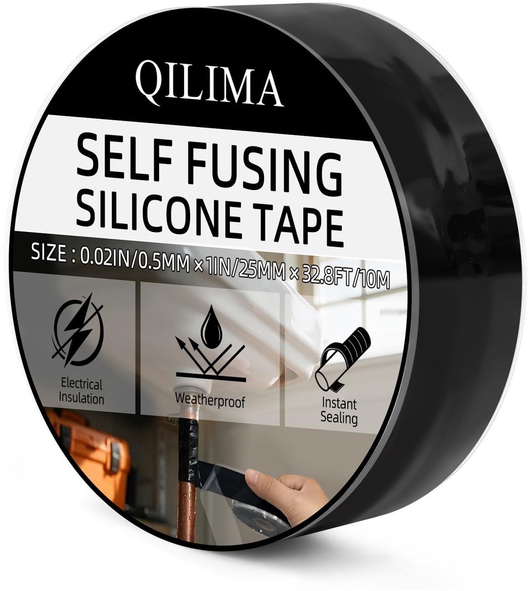10 meter zelflasende siliconen tape, waterdicht en veelzijdige reparatietape voor diverse klussen