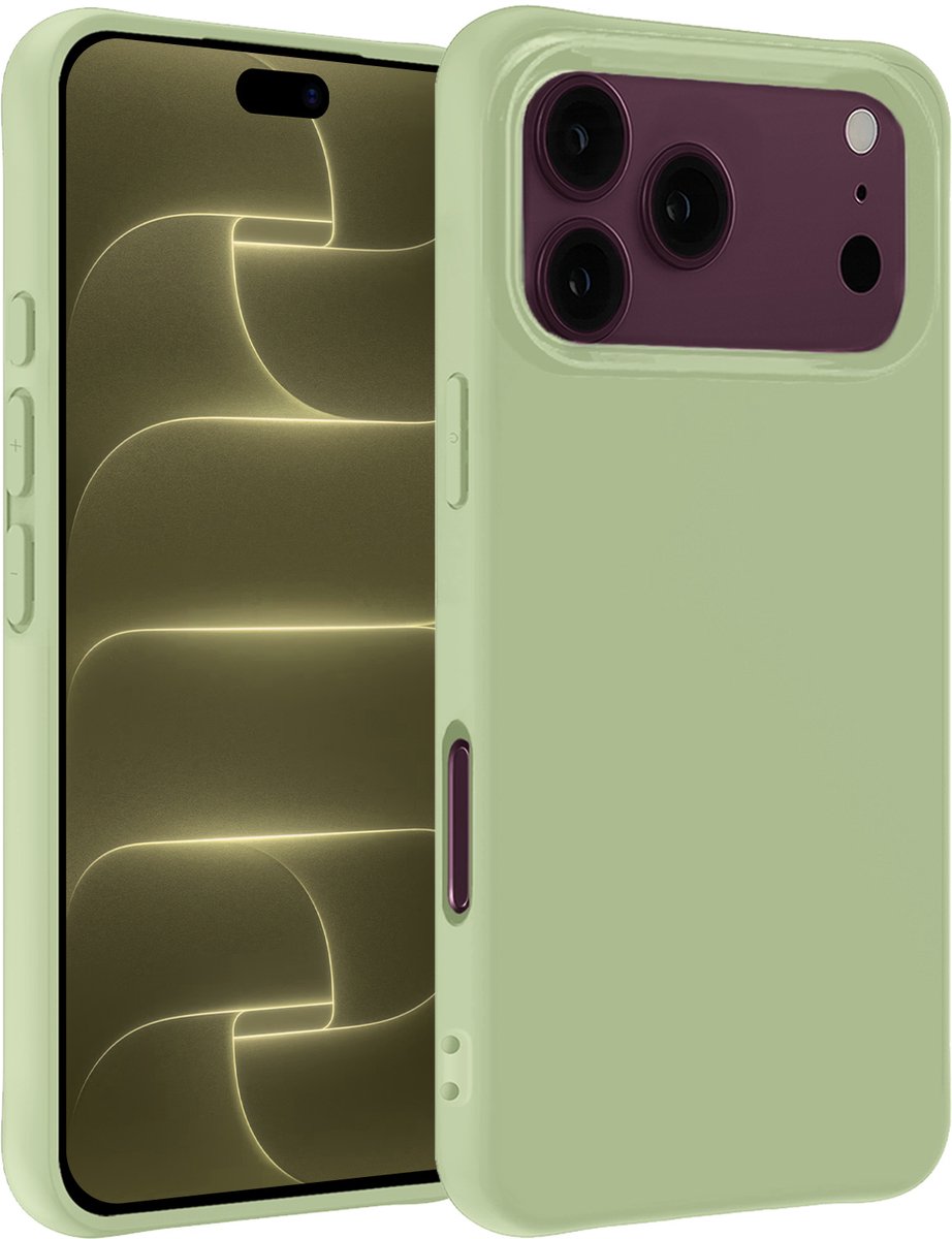 Hoesje - Geschikt voor Apple iPhone 18 Pro - Sterk & Shockproof - Hoes Cover - Siliconen Case - Telefoonhoesjes - Groen