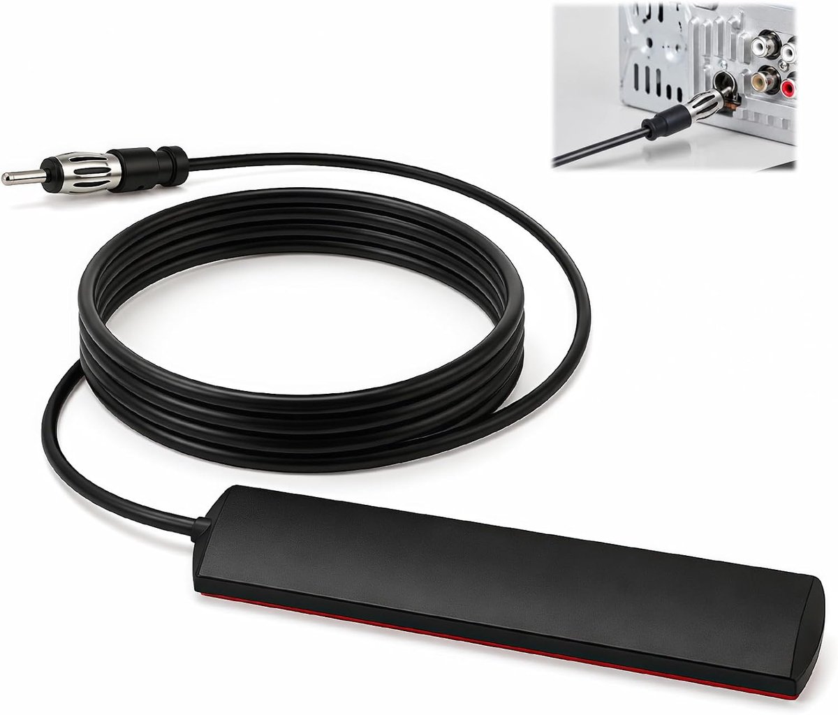 300cm Kabel Autoradioantenne FM Scheibenantenne met DIN stekker - ShopVlot