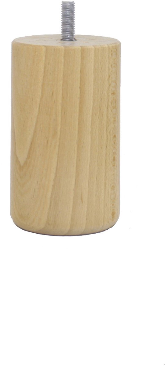 La Fabrique de Pieds Set van 4 bedpoten, hout, licht gelakt, 10 x 6 x 6 cm - ShopVlot