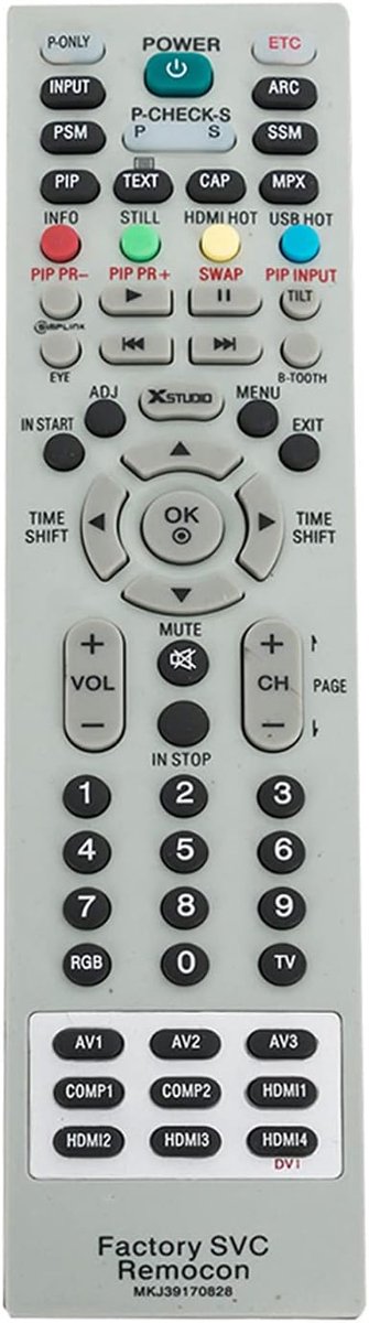 ALLIMITY MKJ39170828 Replace remote control suitable for LG TV RL44NA14T 21FS2CLX 32LB550B-ZA 32LG30 42LC2R HW300G.AEU - ShopVlot