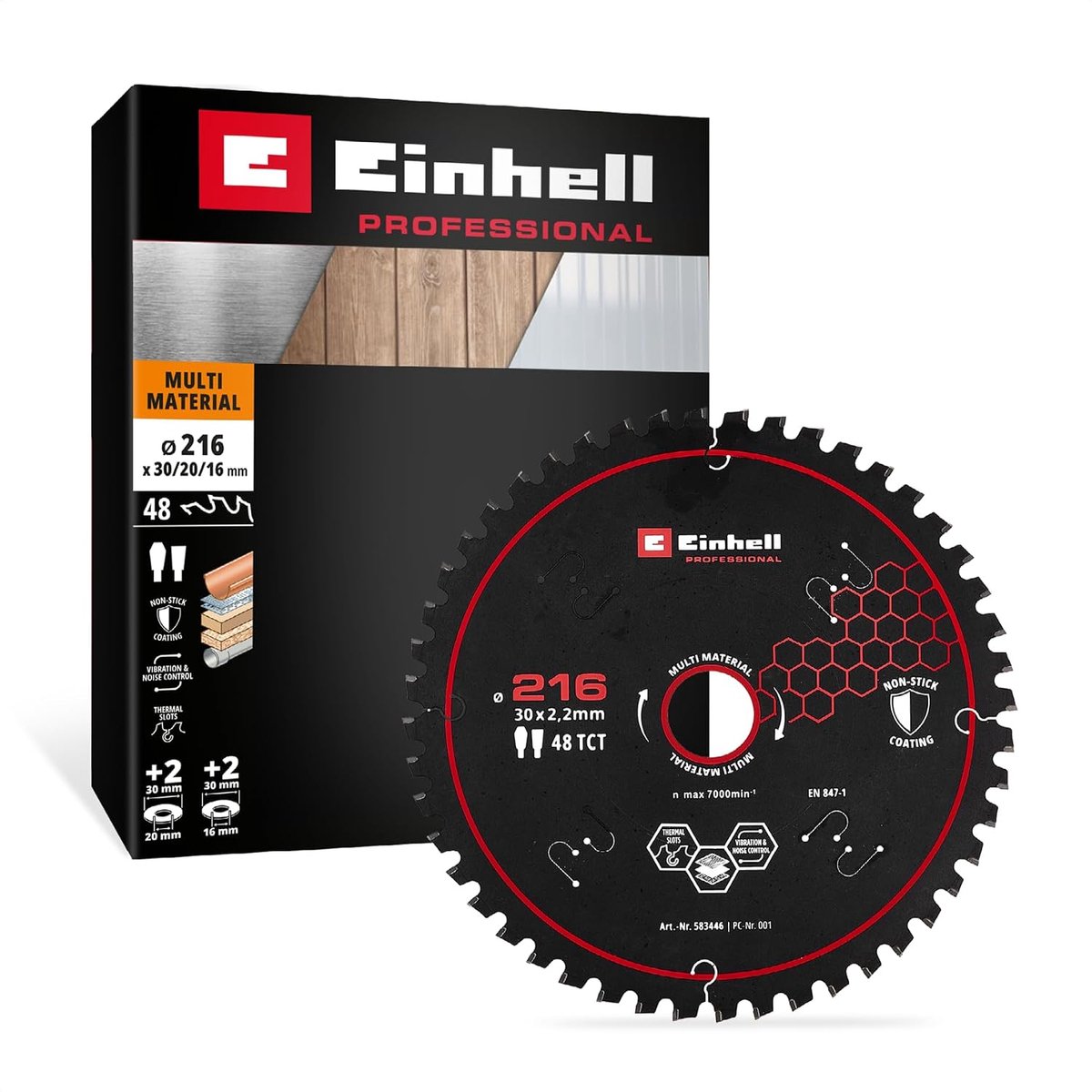 Einhell Professional cirkelzaagblad, multi-materiaal, Ø 216 x 30 mm, 48 tanden