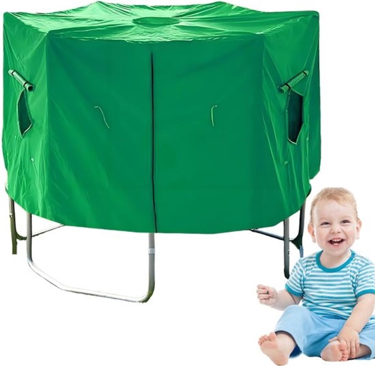 Trampolinetent - Luifel en schaduwdoek - Buitenspelen - Waterdicht zonnescherm - 37 m - Groen
