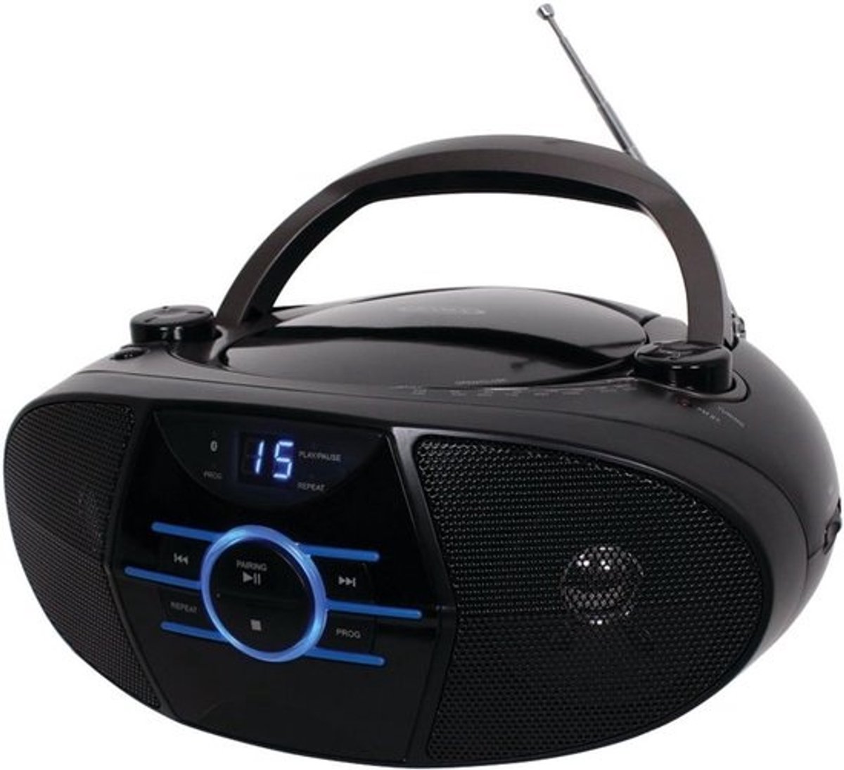 Draagbare CD-speler - Muziekspeler Discman - Muziek luisteren - Anti-shockbescherming - 30x25x14 cm - Zwart