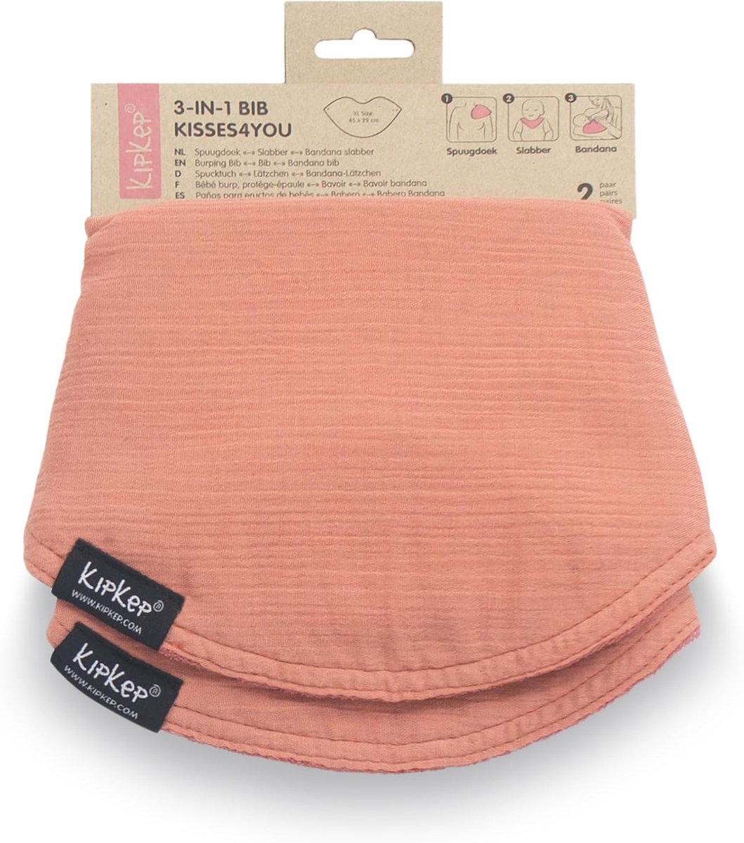 Spuugdoek Bib Cookie 3-in-1 - Hydrofiele katoen & badstof - Dubbele laag - Onmisbaar voor verzorging - ShopVlot