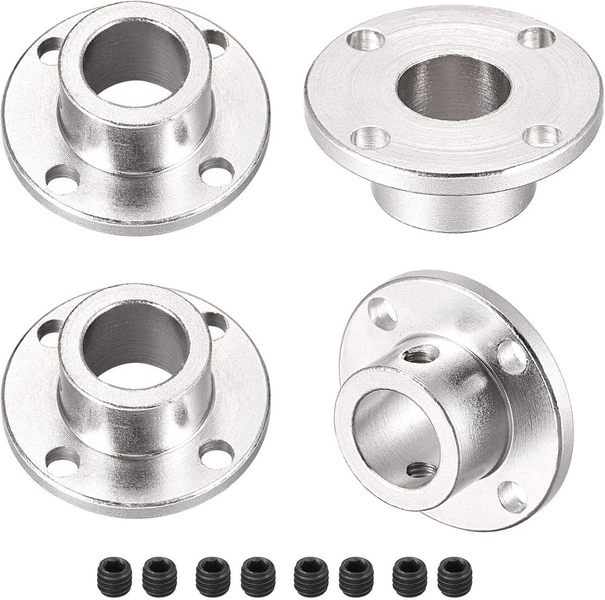 sourcing map 4pcs Flange Coupling Motor Guide Shaft Coupling Motor Plug 12mm Inner Diameter H13xD18 Rigid for DIY Parts - ShopVlot