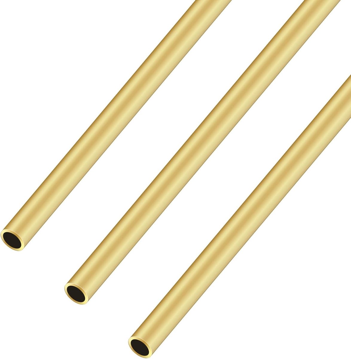 Ronde messing buis 7mm OD, 0.75mm wanddikte, 300mm lengte - naadloze buizen voor DIY projecten (3 stuks)
