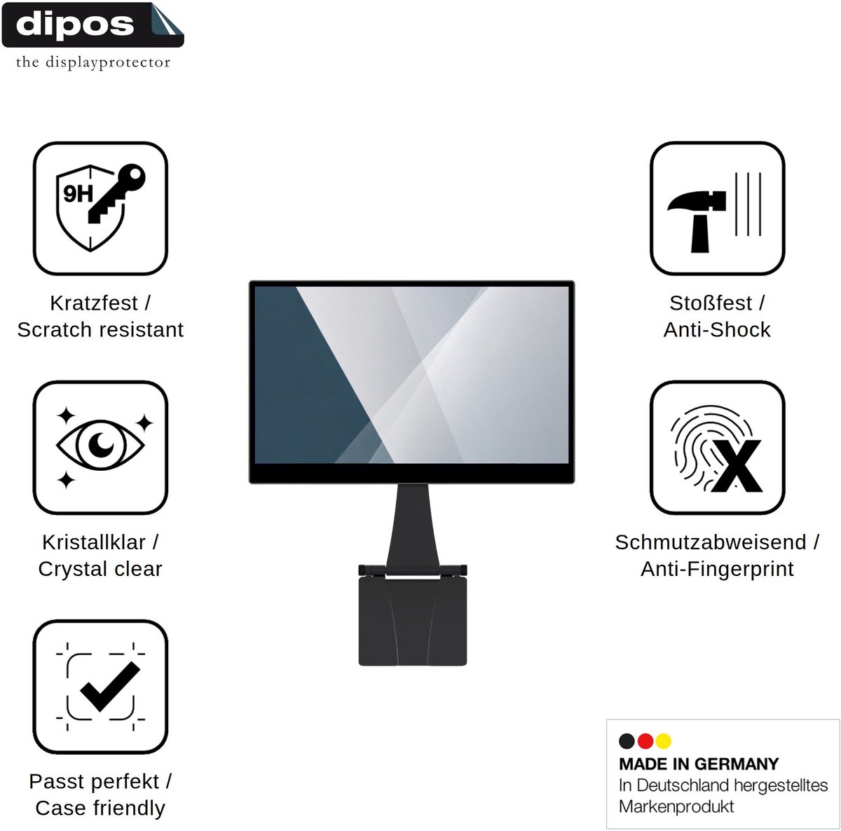 dipos – 2x Pantserfolie geschikt voor Espresso Displays 15 Pro | 9H Screenprotector