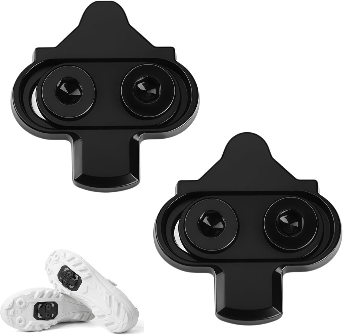 SPD Cleats for Shi-Mano SPD 2-Hole Pedals - Cleats SH51 12° Float & SH56 Multi-Release CrMo Steel Non-Slip Plates - ShopVlot