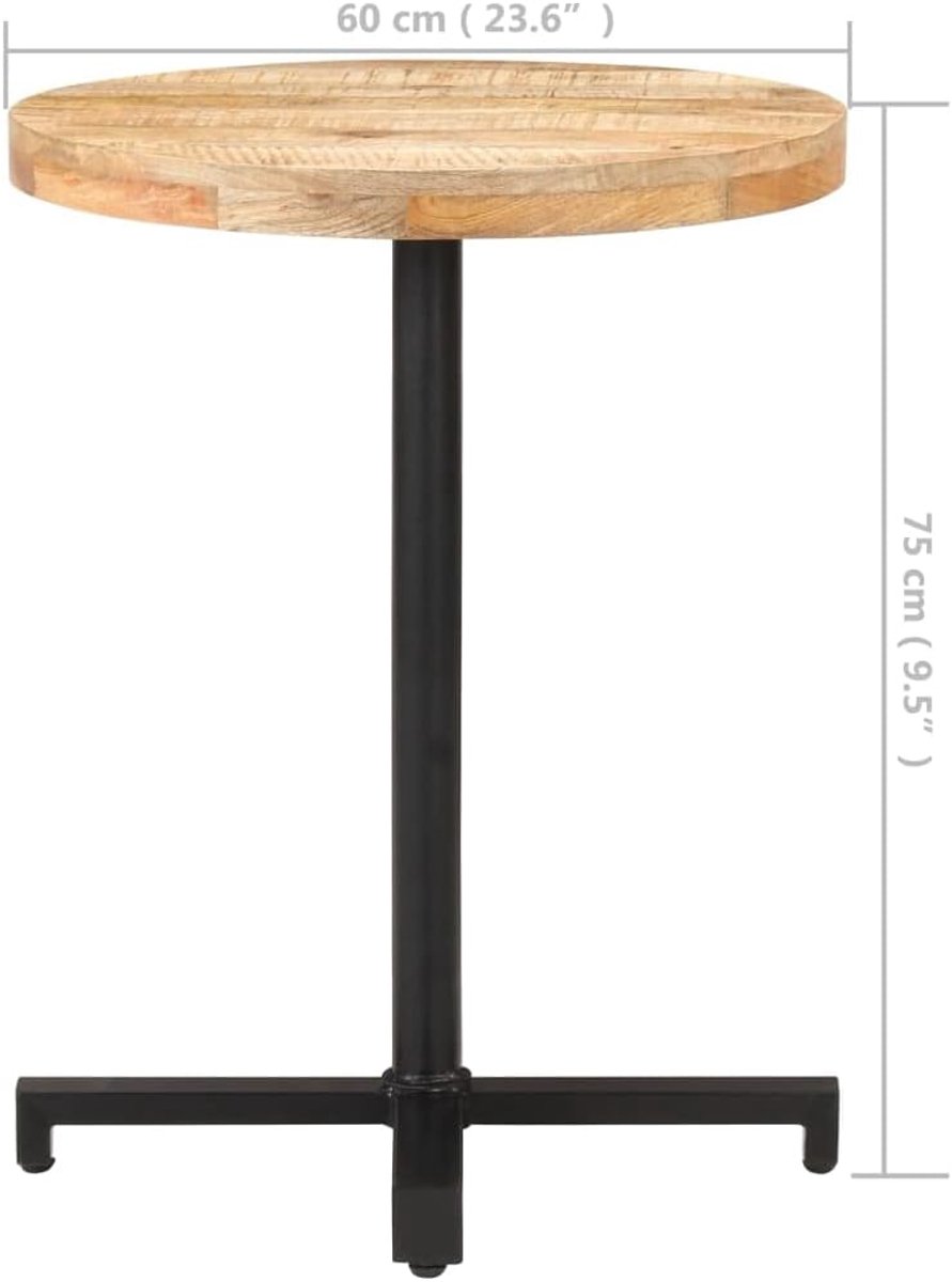 Bistrotafel van mangohout 60x75 cm