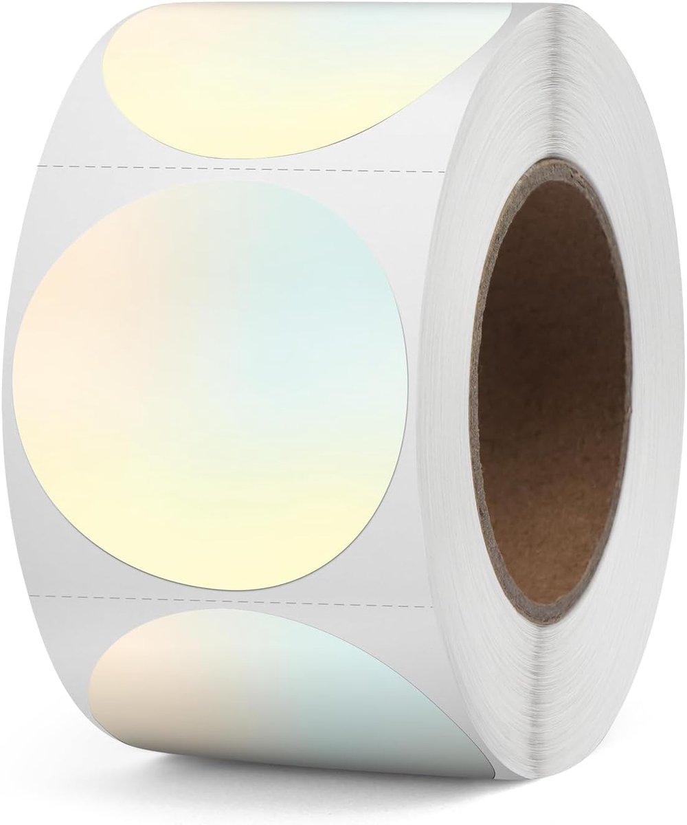 Thermische labels 1.5 inch - Geel - 500 stuks - Gemakkelijk te verwijderen - ShopVlot