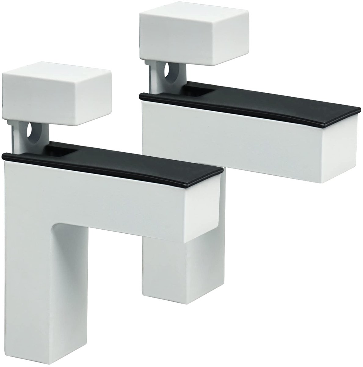SAYAYO Verstelbare Hout/Glas Plankbeugel Voor Badkamer Doucheplank, Adaptieve 5-30mm Dikte Plank, Zinklegering Wit - ShopVlot