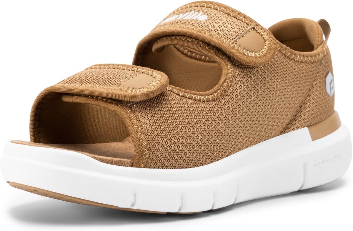 FitVille Wide Diabetic Sandals Ladies Orthopedic with Adjustable Health Shoes Bandage Shoes for Swollen Feet - ShopVlot