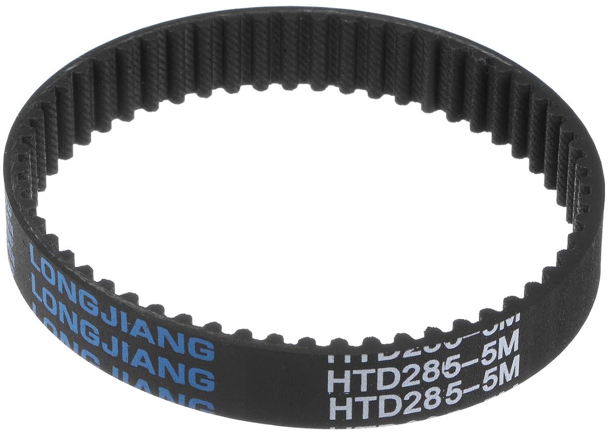 sourcing map HTD5M-285 Rubber Timing Belt 57 Teeth Closed Loop Pulley Timing Belt 15mm Wide, 285mm Circumference - ShopVlot