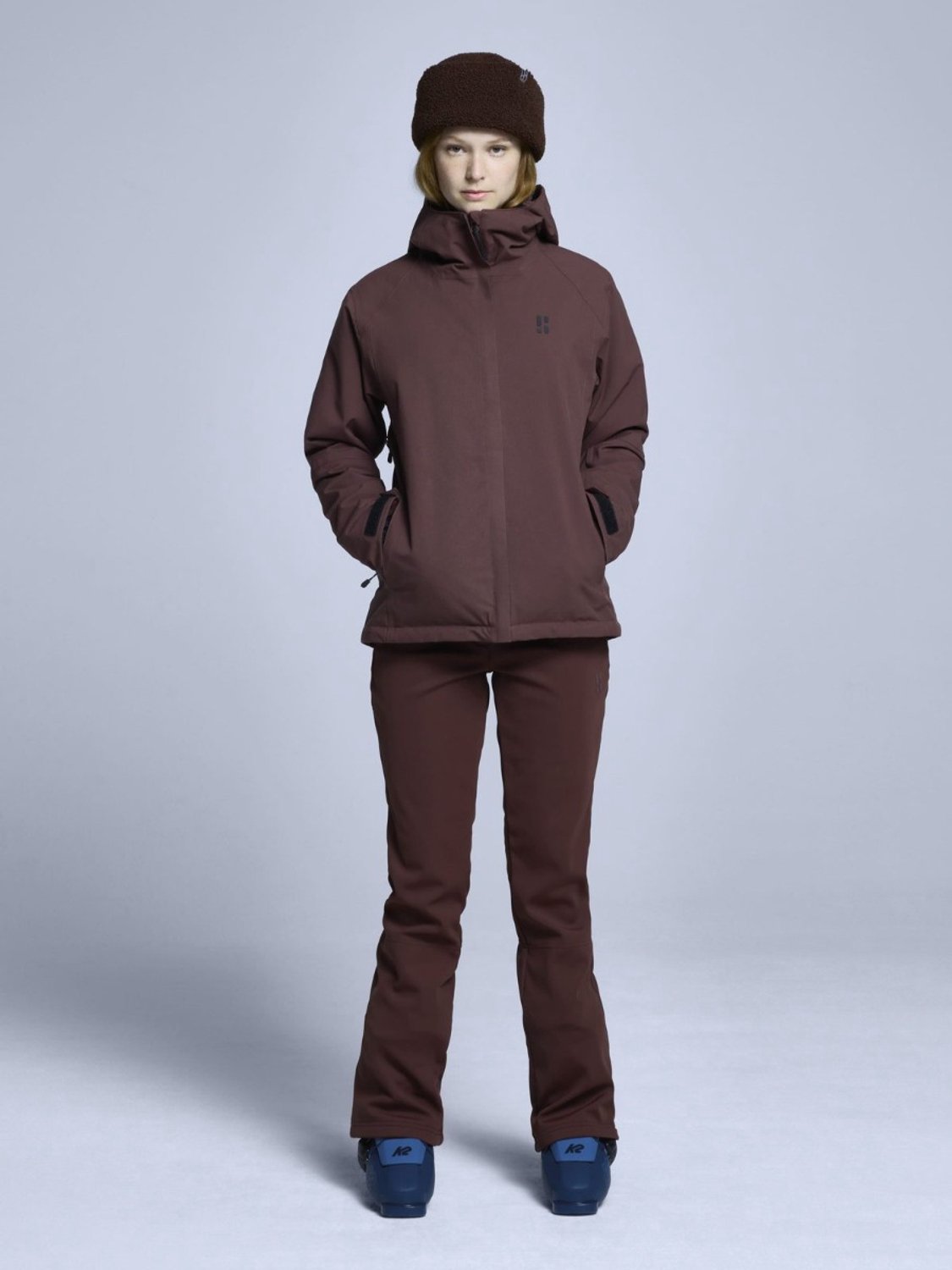 Poederbaas Arctic 2L Dames Ski-jas Geïsoleerd Chocolate Bruin