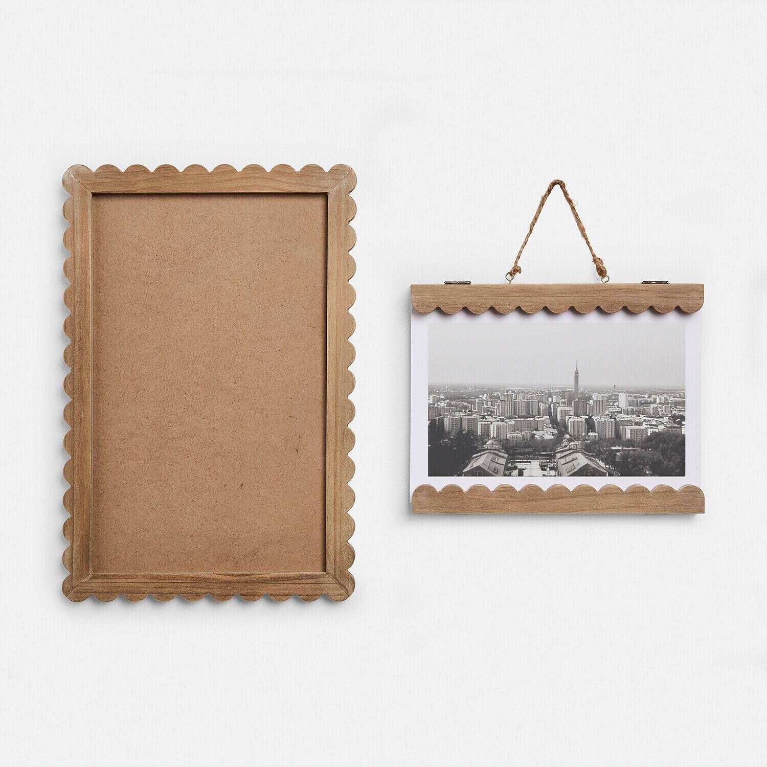 Loberon Fotolijstje set van 2 Pippelle bruin/crème