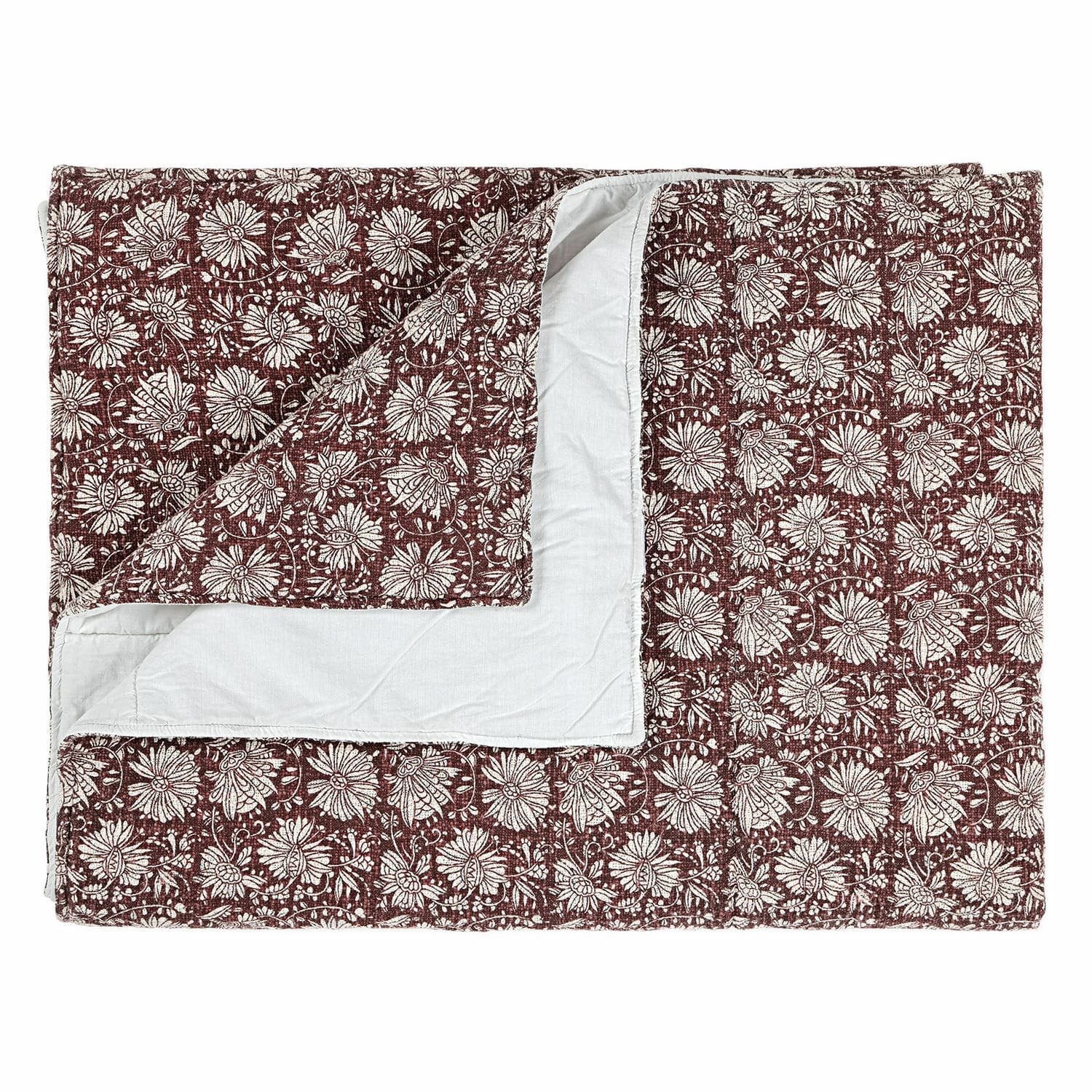 Loberon Plaid Soleique bordeaux/wit
